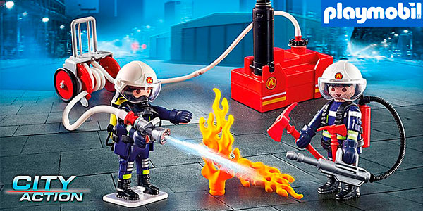 Chollo Set Bomberos con bomba de agua de Playmobil por sólo 11,95€ (-48%)