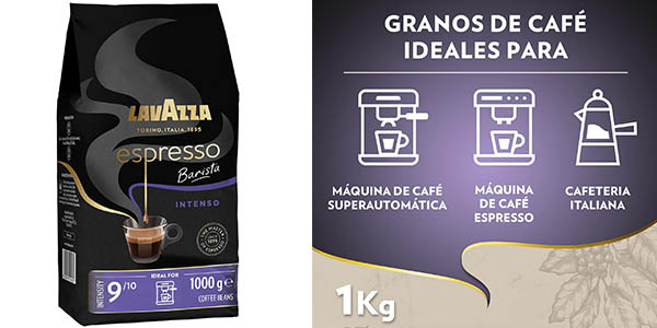 Chollo Café en grano Lavazza Espresso Barista Intenso de 1 kg por sólo 13,64€ (-28%)