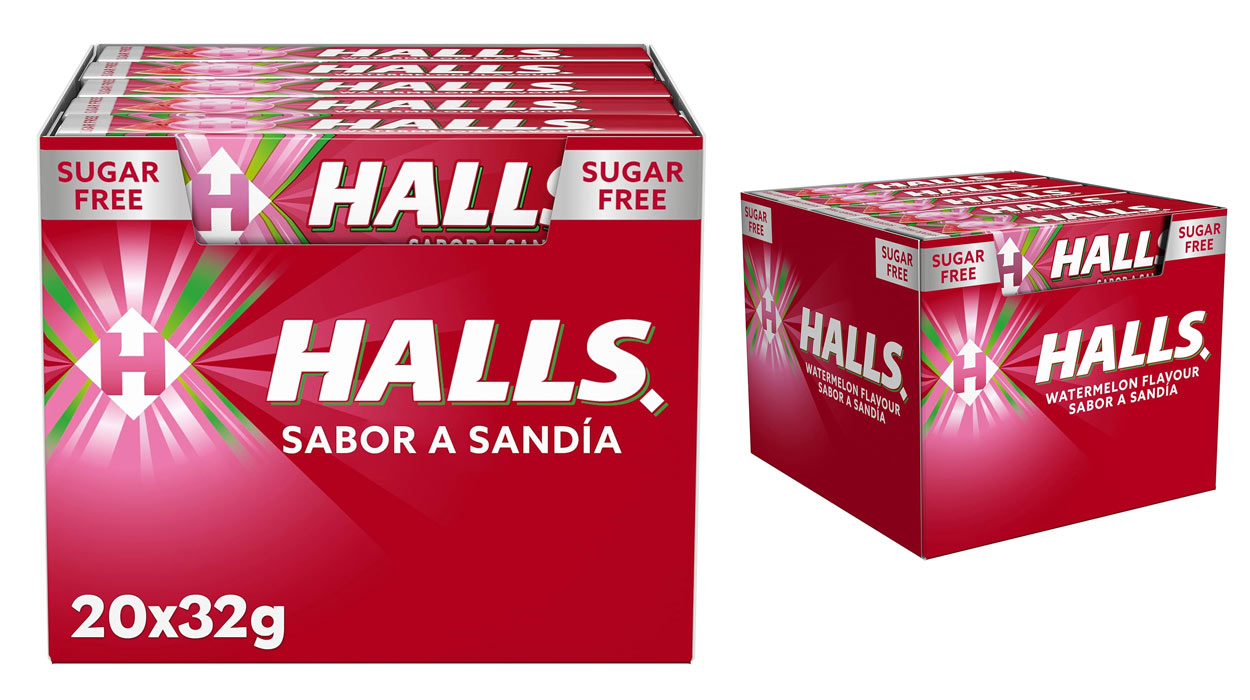 Chollo Pack x20 sticks de caramelos Halls Sandía por sólo 10,05€ (40% de descuento)