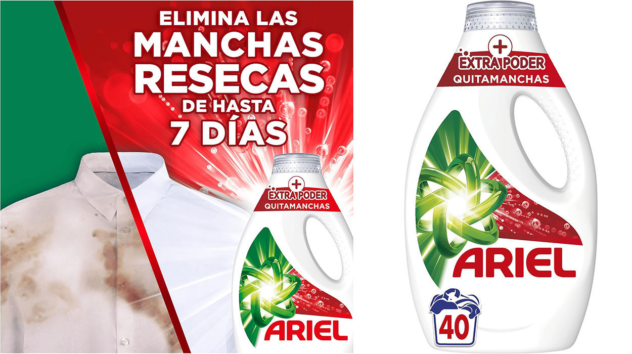 Chollo Pack x3 Detergente líquido Ariel + Extra Poder Quitamanchas de 40 lavados por sólo 34,30€ con oferta 3×2 ¡11,43€ cada uno!