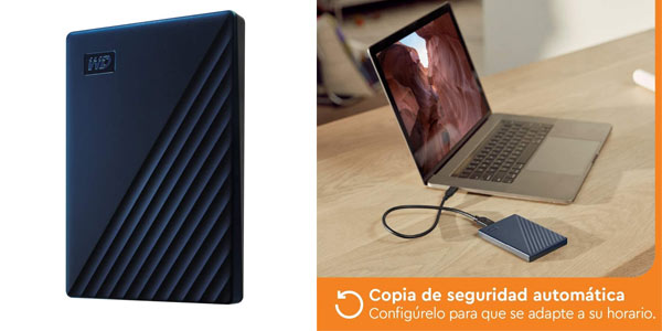 Chollo Disco duro portátil Western Digital WD My Passport de 5 TB por sólo 114,88€ con envío gratis (-23%)