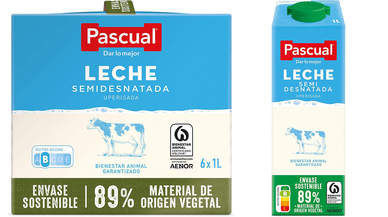 Chollo Pack x6 Leche Semidesnatada Pascual de 1 litro por sólo 6€ (-23%)