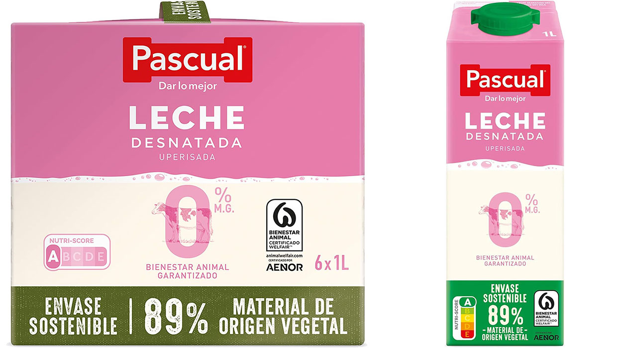 Chollo Pack x6 Leche Desnatada Pascual de 1 litro por sólo 6€ (-23%)