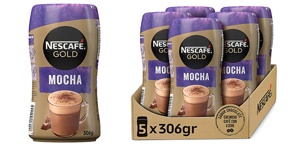 Chollo Pack x5 botes de café soluble Nescafé Gold Mocha por solo 18,19€ (-18%)