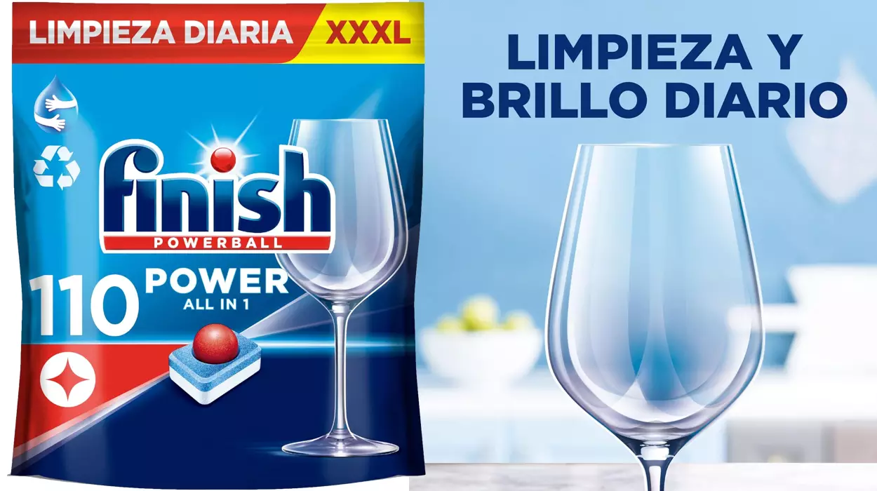 Chollo Pack x110 cápsulas de Finish Powerball Power All in 1 por sólo 23,14€ ¡A 0,21 la dosis!