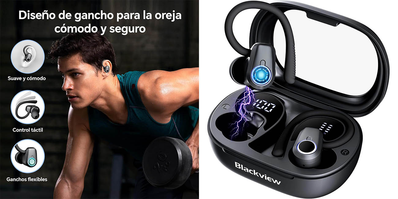 Chollo Auriculares inalámbricos Blackview Airbuds60 con estuche de carga por sólo 19,49€ con doble descuento (-79%)