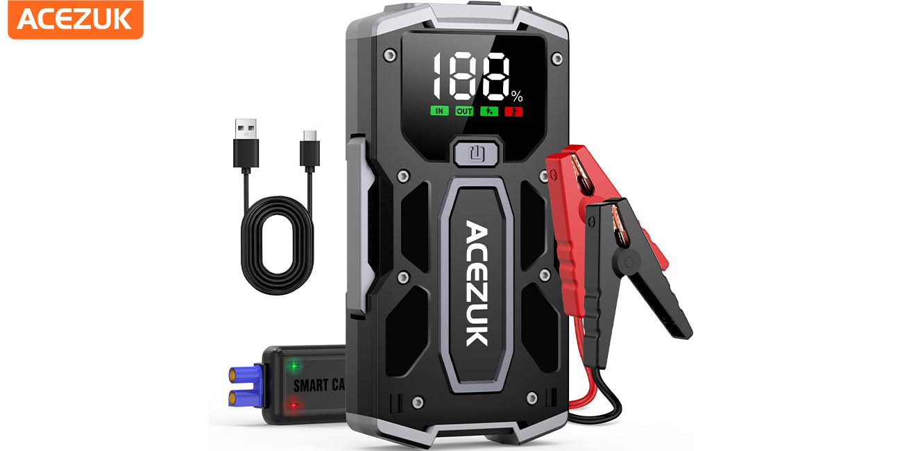 Chollo Arrancador de batería de coche ACEZUK de 3.000A y 12.800 mAh por sólo 39,99€ con envío gratis (-20%)