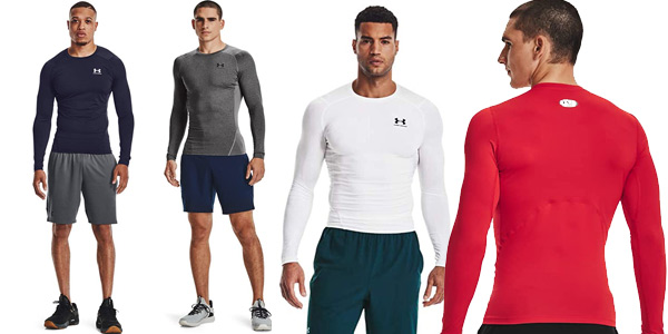 Chollo Camiseta de compresión Under Armour UA HG Armour Comp LS para hombre por sólo 13,60€ (66% de descuento)