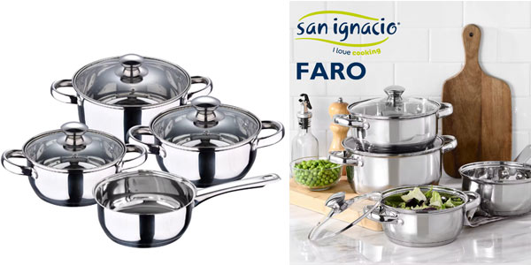 Chollo Batería de cocina de 7 piezas San Ignacio Faro por sólo 37,99€ con envío gratis (-57%)