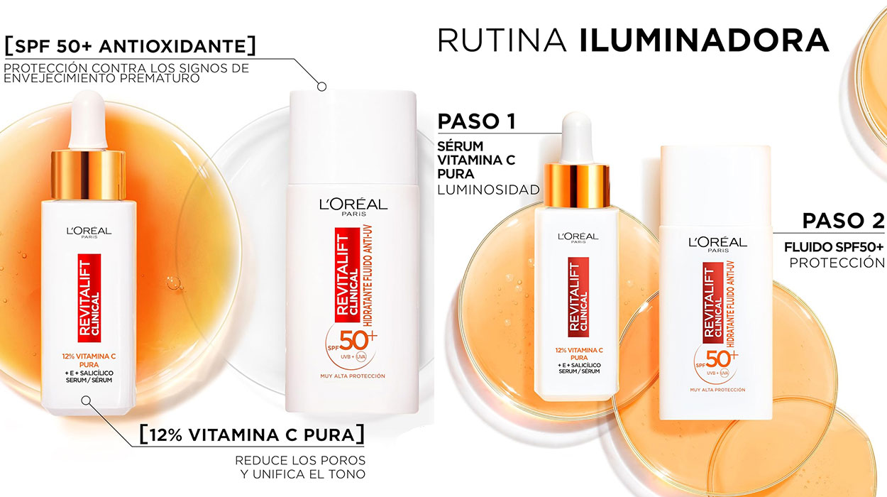 Chollo Cofre Rutina Revitalift Clinical de L’Oréal Paris con sérum con vitamina C y fluido SPF50+ por sólo 22,37€ (-25%)