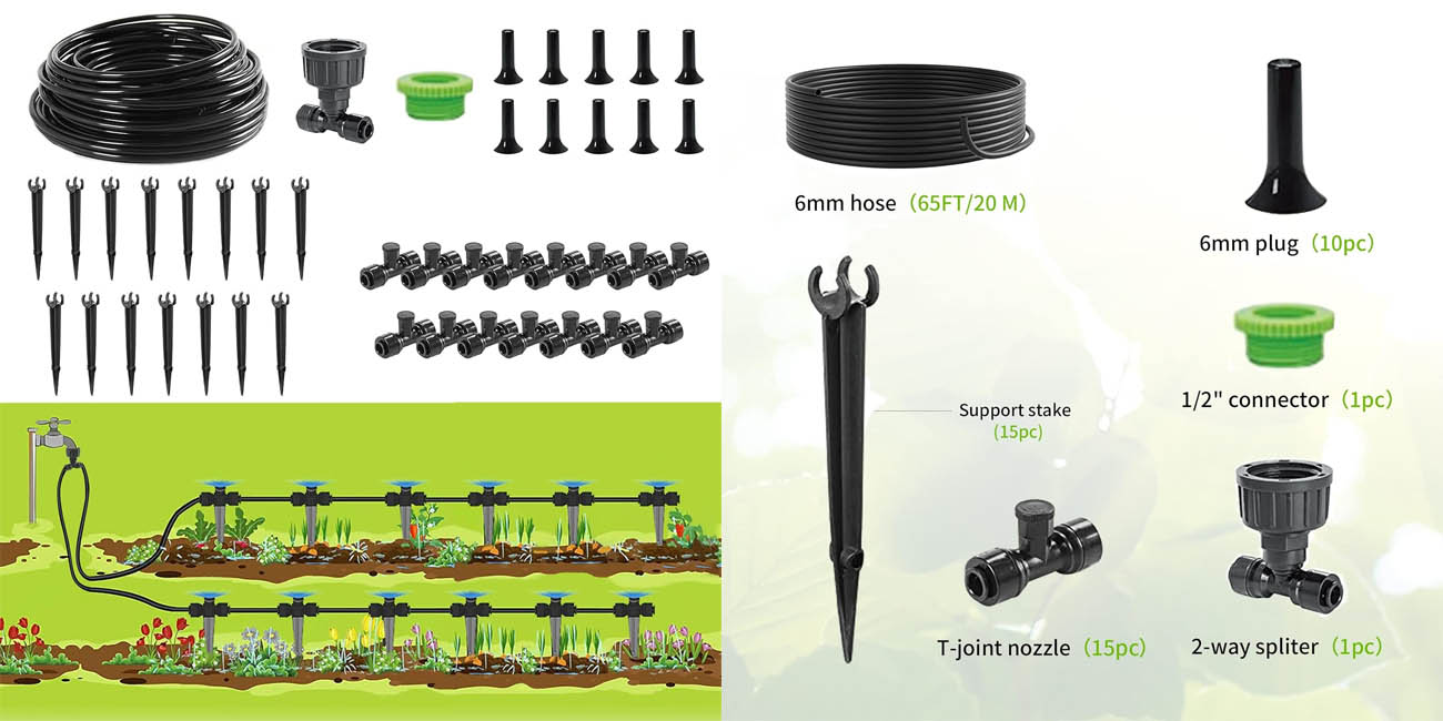 Chollo Kit de riego de jardín Mdlufee con rociadores automáticos por sólo 11,99€ con cupón descuento (-50%)