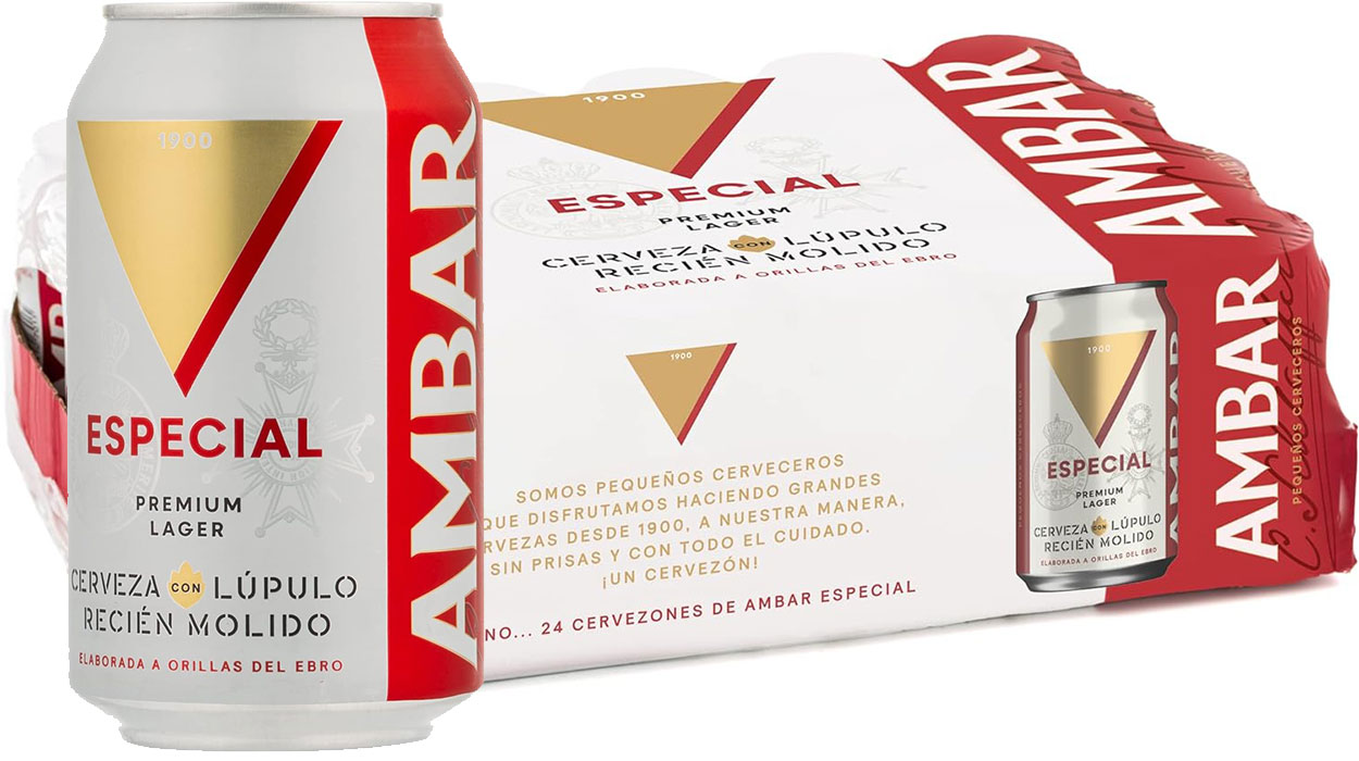 Chollo Pack de 24 latas de cerveza Ambar Especial por sólo 13,49€ con cupón (-29%)