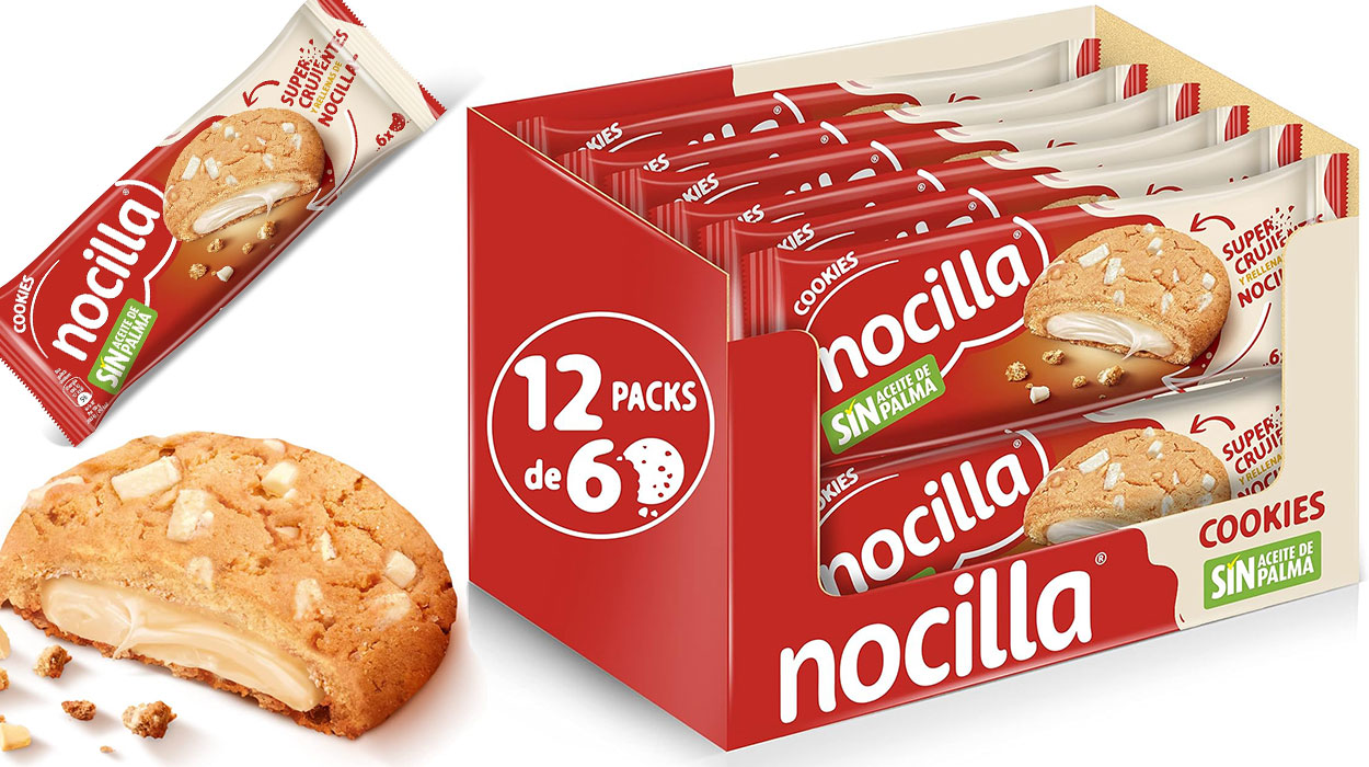 Chollo Pack de 72 galletas Nocilla Cookies de Nocilla blanca por sólo 19,29€ (-29%)