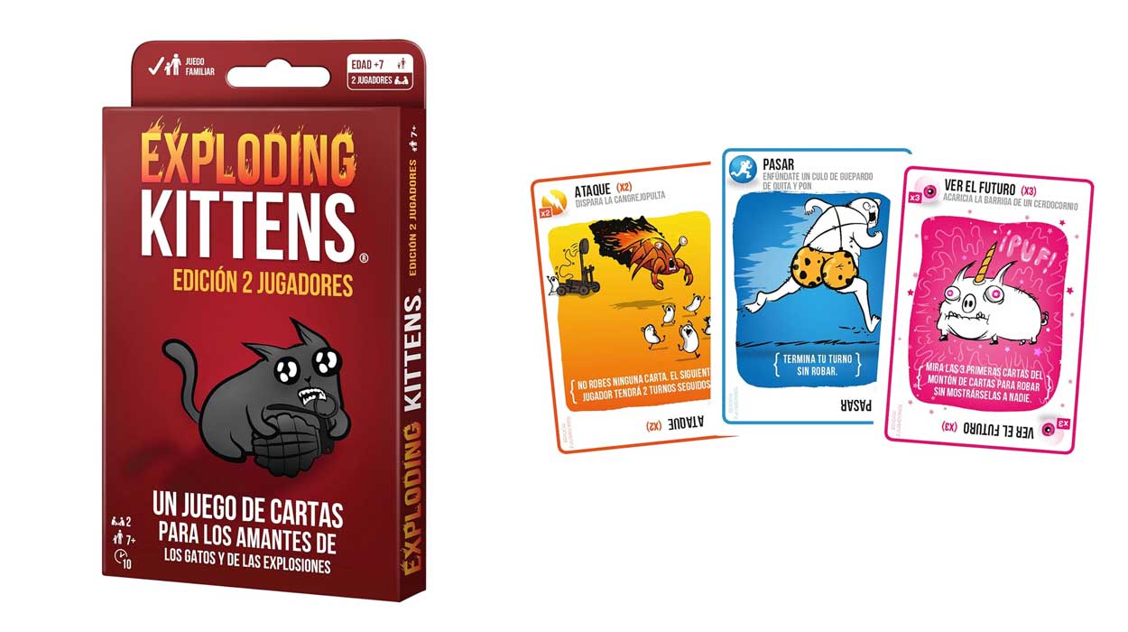 Chollo Exploding Kittens Edición 2 jugadores por sólo 8,26€ (-17%)