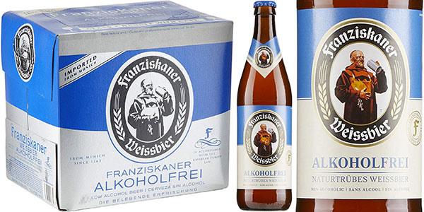 Chollo Pack de 12 botellas de cerveza sin alcohol Franziskaner de 50 cl por sólo 15,20€ (-30%)