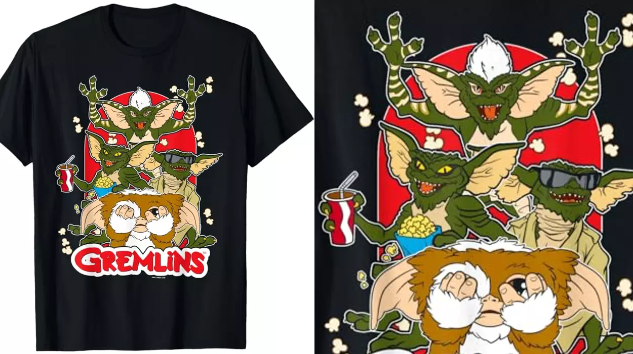 Consigue esta divertidísima camiseta Gremlins Popcorn por sólo 14,99€ (-30%) ¡Sólo para fans de Gizmo… y Stripe!