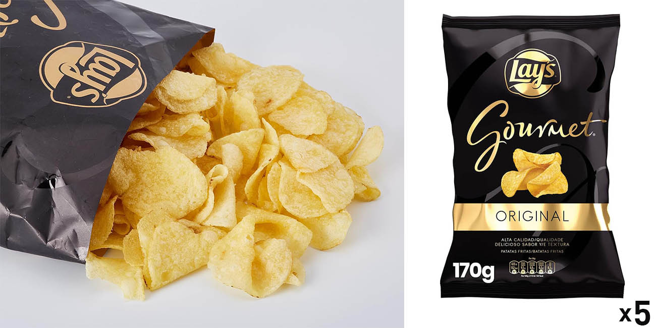 Chollo Pack x5 Patatas fritas Lay’s Gourmet Original de 170 g por sólo 8,95€ (-35%) ¡1,66€ cada uno!