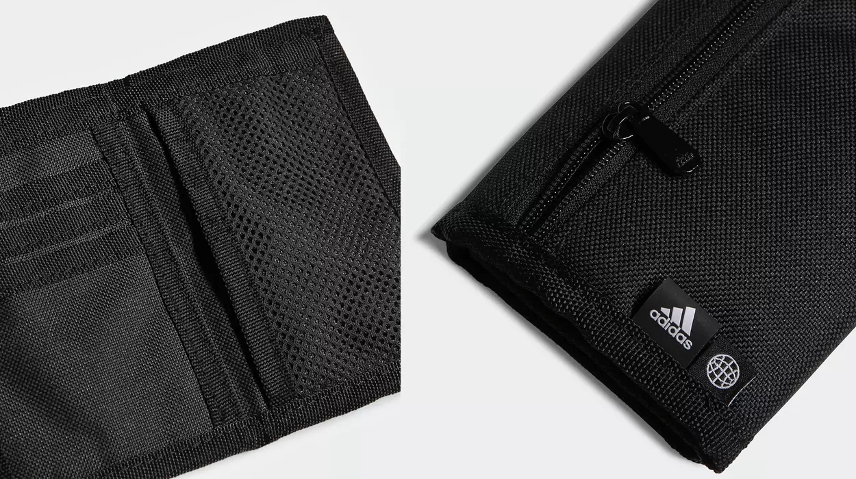 Chollo cartera de velcro Adidas Linear Wallet con múltiples compartimentos por sólo 6€ (40% de descuento)