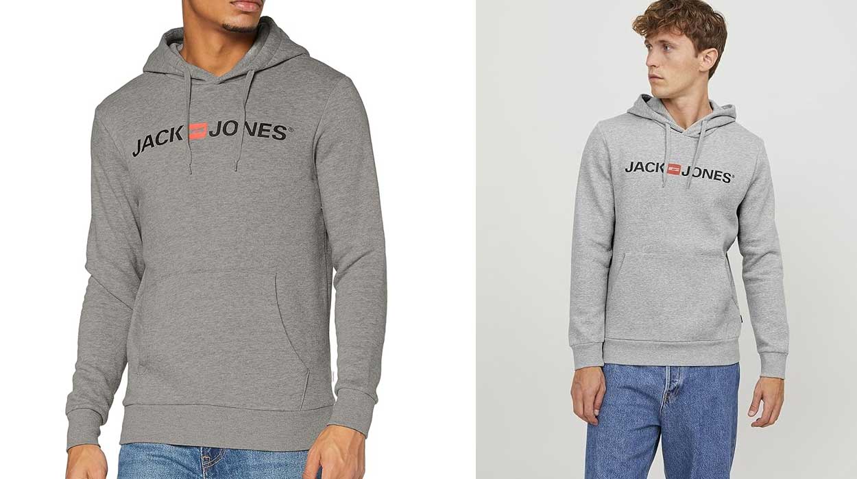 Chollo Sudadera Jack & Jones Logo con capucha para hombre por sólo 21€ (-16%)