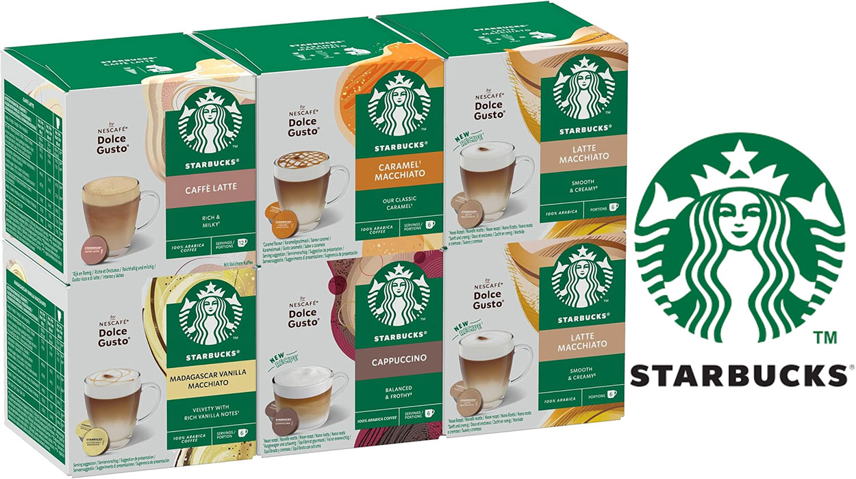 Chollo Pack variado de 72 cápsulas de café Starbucks para Nescafé Dolce Gusto por sólo 21,19€ (-28%)