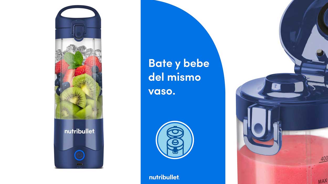 Tus batidos y smoothies recién hechos en cualquier lugar con esta batidora portátil recargable ¡Está genial de precio!