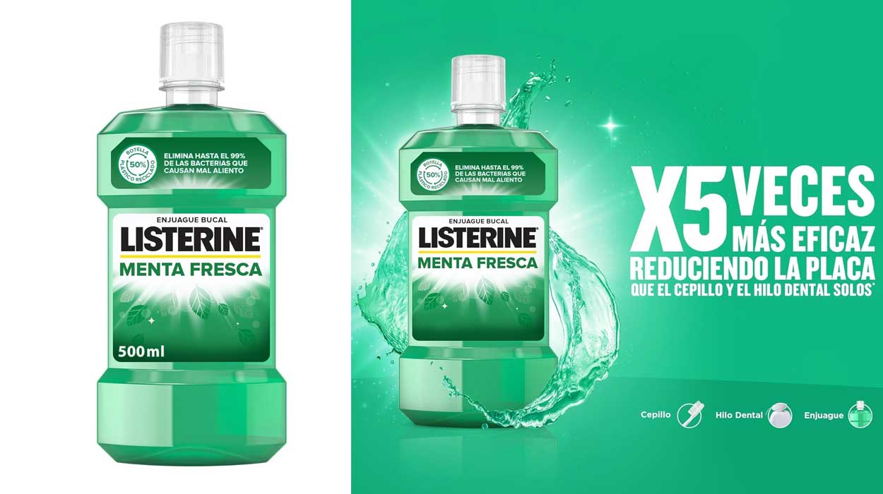 Chollo Enjuague bucal Listerine Menta Fresca de 500 ml por sólo 2,82€ (-47%)