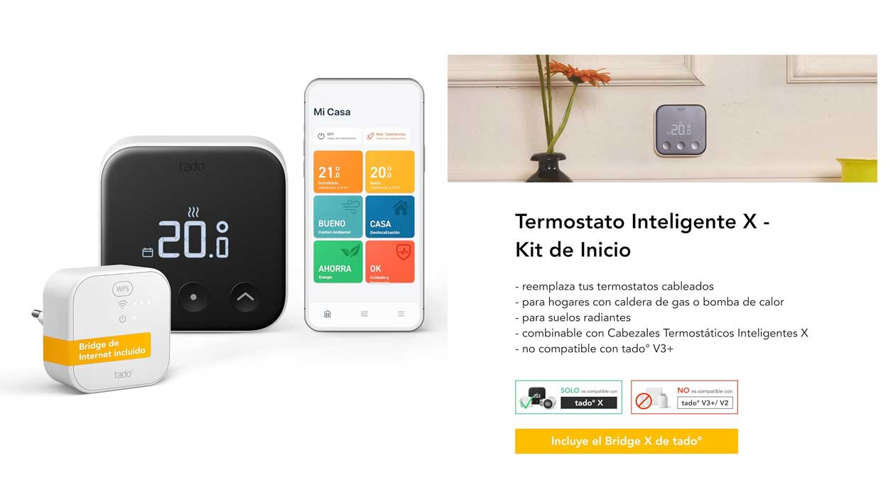 Chollo Kit de Inicio Termostato Tado X por sólo 99,99€ (50% de descuento)