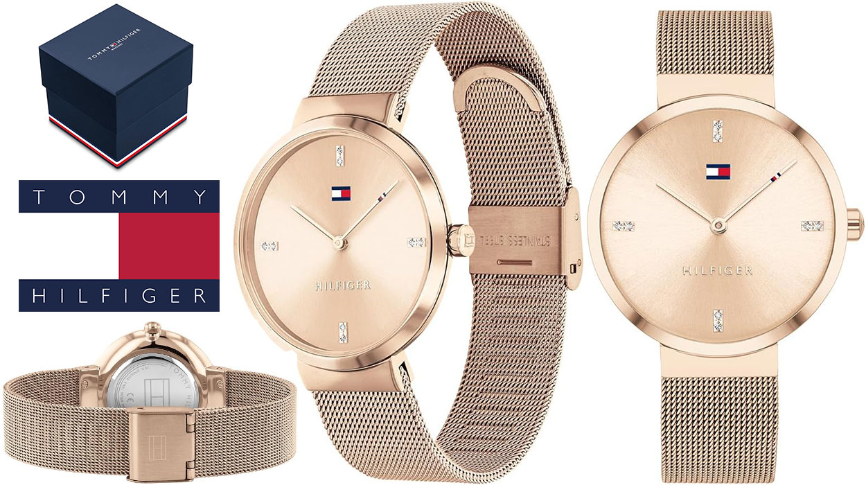 Chollo Reloj Tommy Hilfiger 1782218 de malla de acero rosa para mujer por sólo 94€ con envío gratis (-44%)