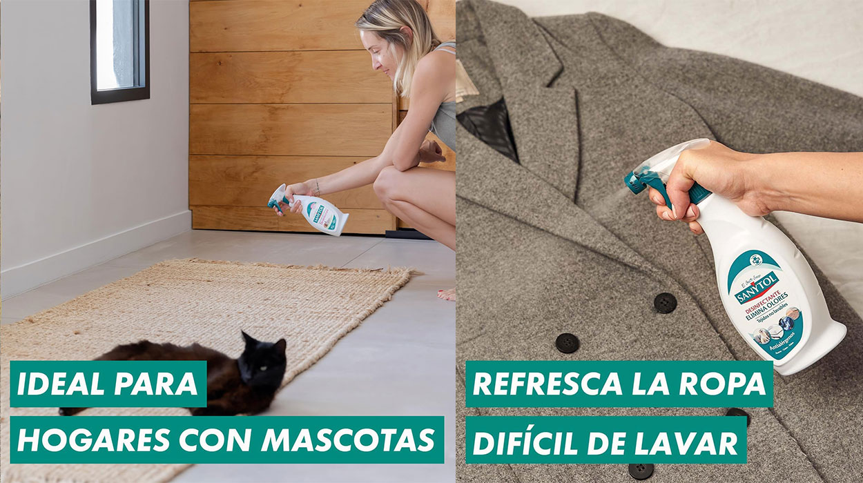 Chollo Pack x3 Spray Sanytol Desinfectante Elimina Olores para textiles de 500 ml por sólo 10,43€ con cupón descuento