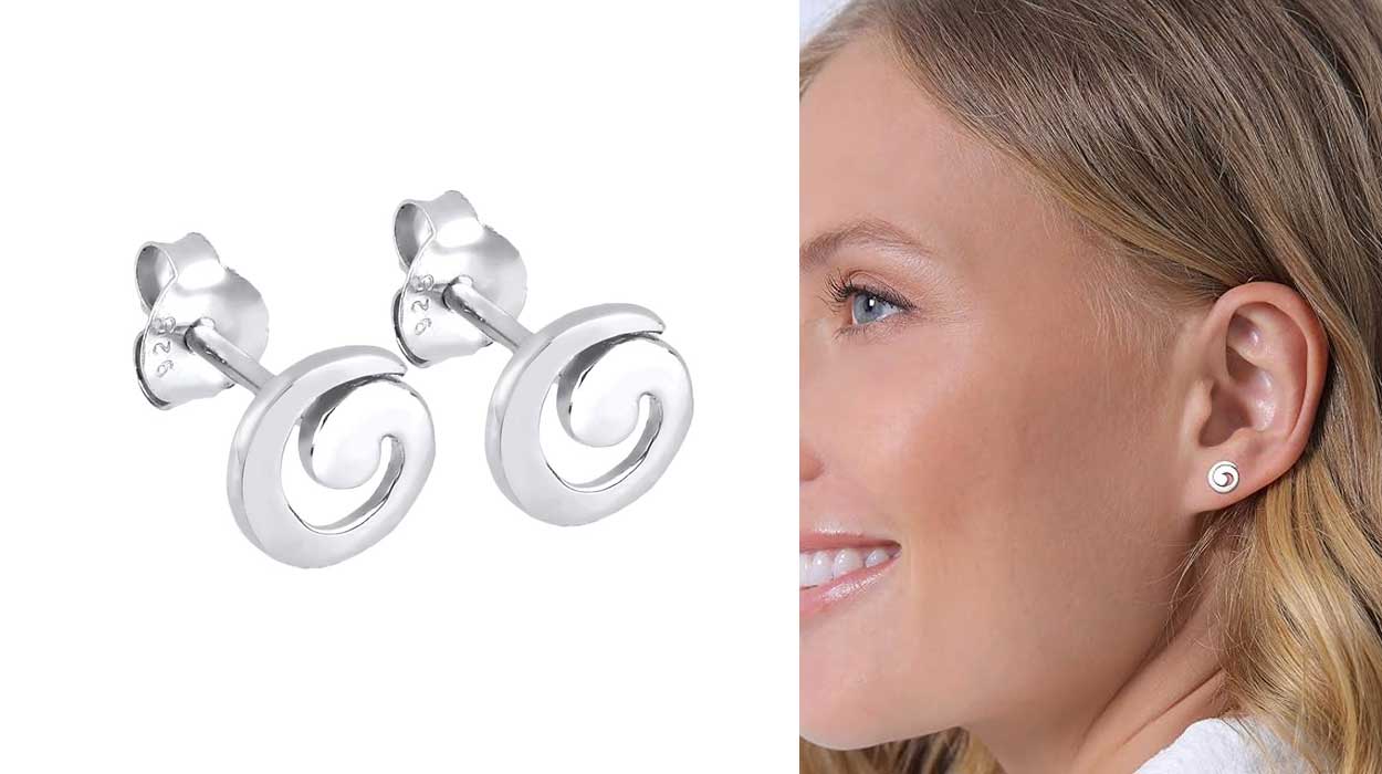 Regala o regálate estos bonitos pendientes de plata con diseño en espiral: ¡Están genial de precio!