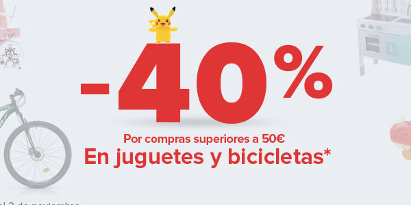 40% de descuento juguetes en Carrefour (en cheque regalo canjeable)