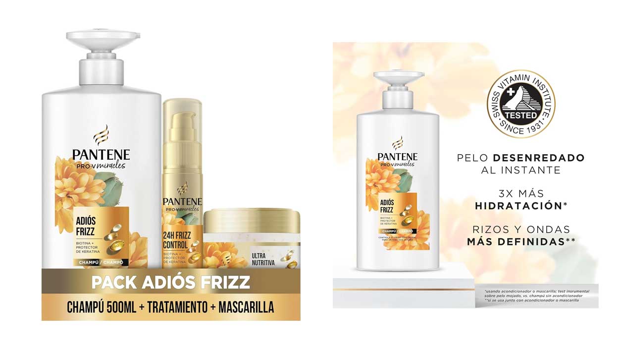 Chollo Pack Pantene Adios Frizz por sólo 16,99€ (32% de descuento)