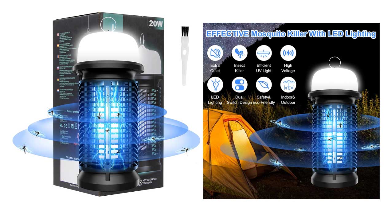 Chollo Lámpara matamosquitos Killer Bug Zapper por sólo 14,07€ (41% de descuento)