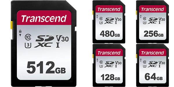 Chollazo Tarjeta de memoria SDHC Transcend SDC300S de 512 GB por sólo 36€ con envío gratis (-36%)