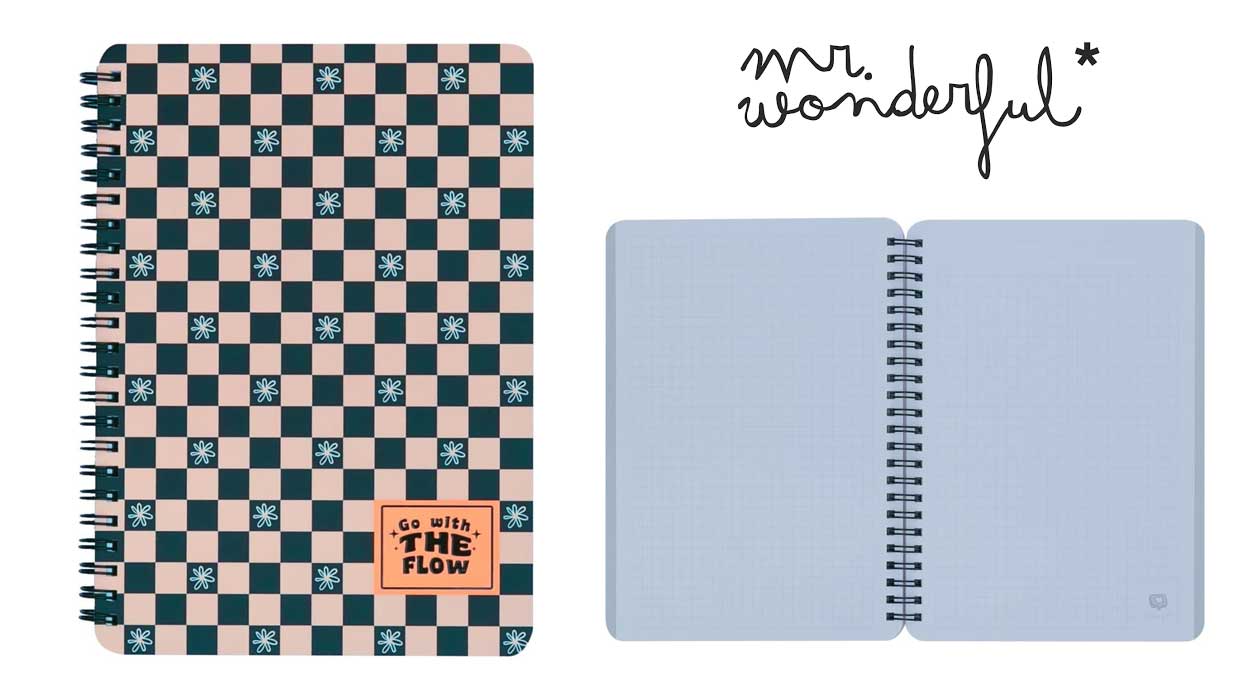 Chollo Libreta A5 Mr Wonderful Go With The Flow por sólo 3€ (54% de descuento)