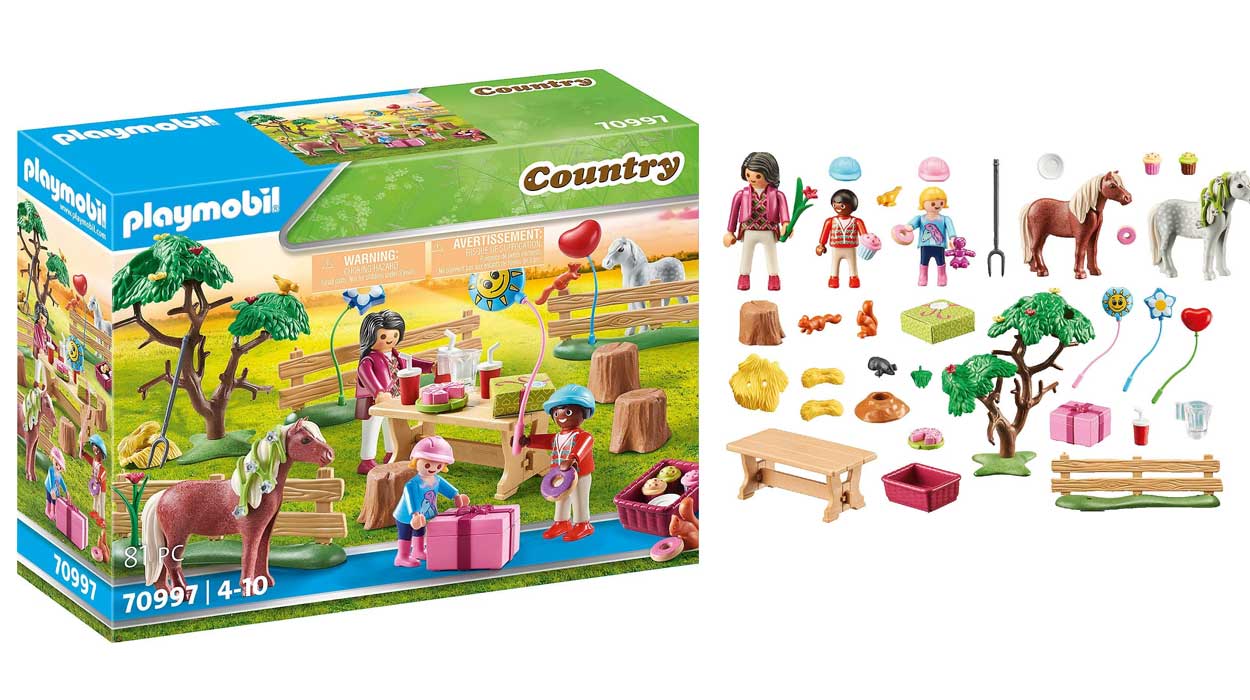 Chollo Playmobil Fiesta de Cumpleaños en la Granja de Ponis por sólo 10,82€ (51% de descuento)