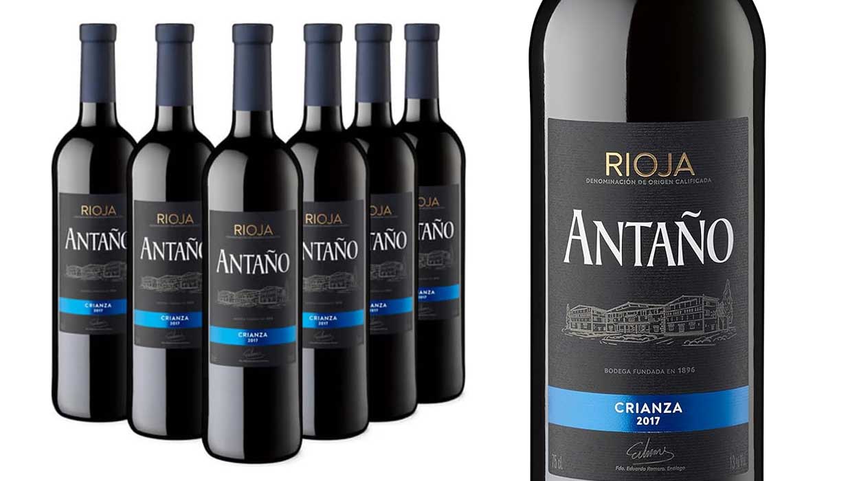 Chollo Pack x6 Botellas Antaño Crianza Vino Tinto D.O Rioja de 750 ml por sólo 16,74€ (-44%) ¡2,79€ cada una!