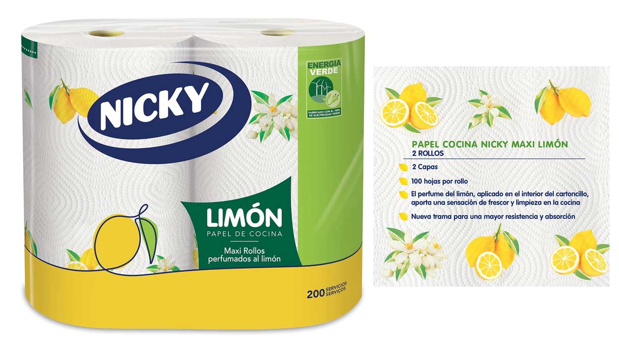 Chollo Pack de 2 rollos de papel de cocina Nicky Limón de 2 capas por sólo 2,47€ con cupón