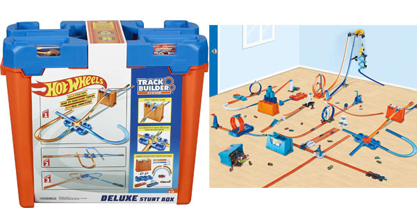 Chollo Caja de Acrobacias Deluxe Hot Wheels Track Buider por sólo 25€ con cupón (55% de descuento)