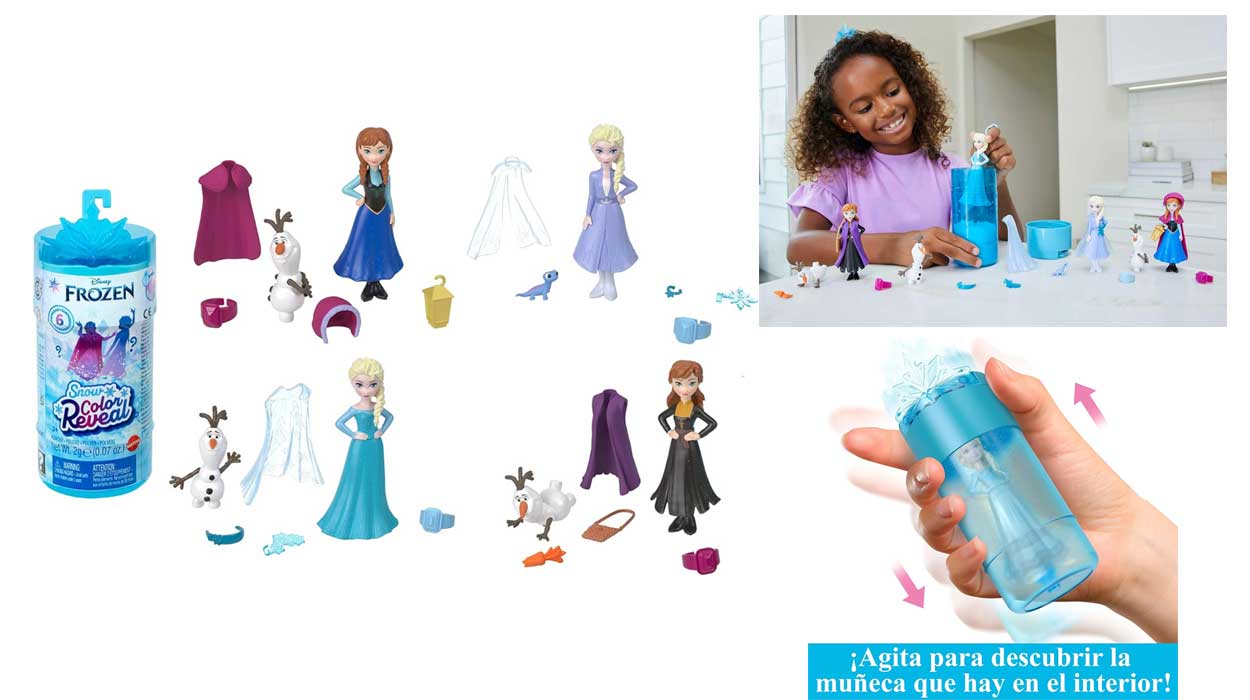 Chollo Mattel Disney Frozen Minis Snow Color Reveal (muñeca sorpresa) por sólo 9,50€ (-52%)