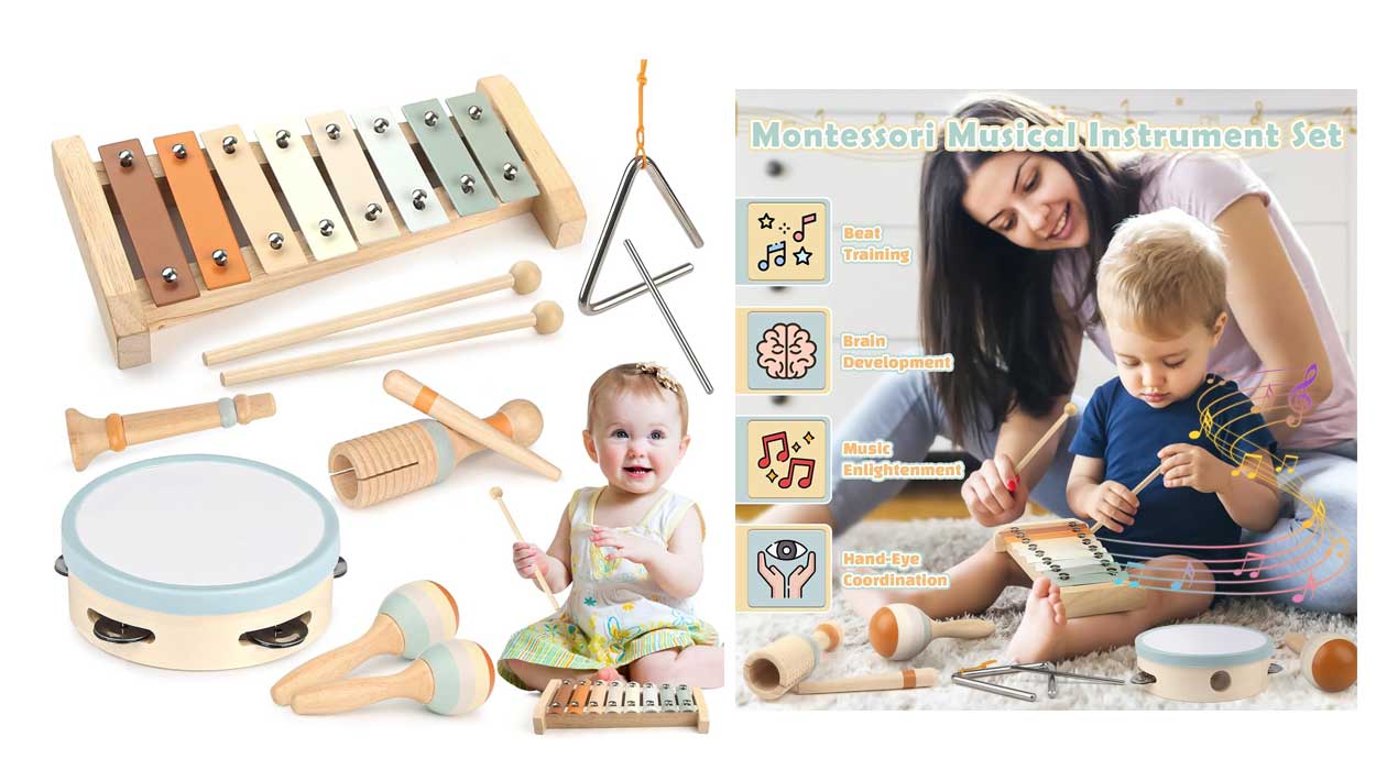 Este set de instrumentos infantiles de madera para niños está arrasando en ventas y hoy puedes comprarlo a mitad de precio