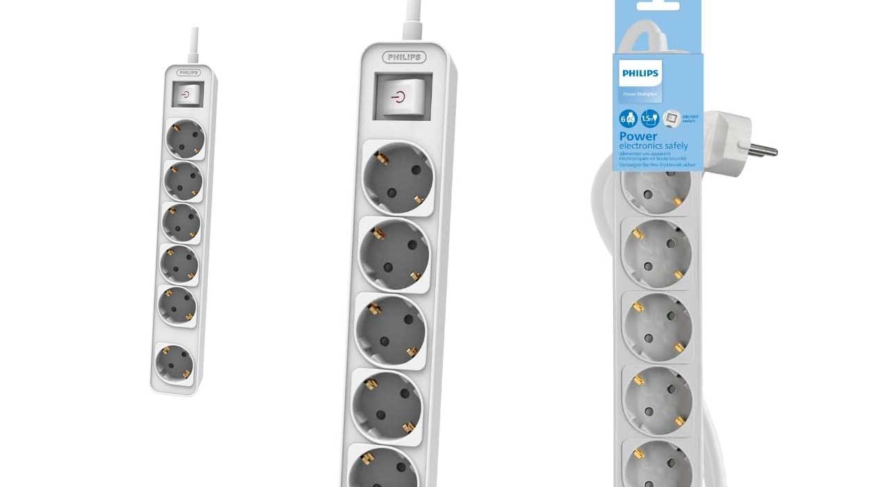 Chollo Regleta de enchufes Philips por sólo 5,99€ (60% de descuento)