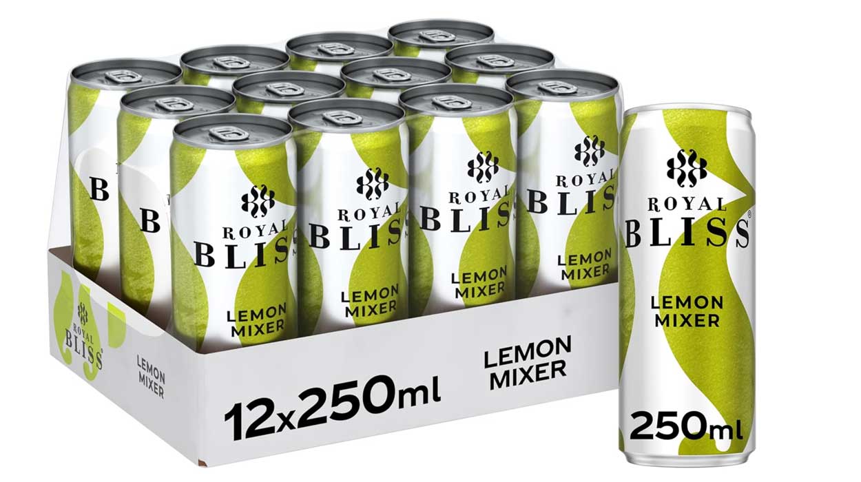 Chollo Pack de 12 latas de Tónica Royal Bliss Lemon Mixer de 250 ml por sólo 6,75€ (40% de descuento)