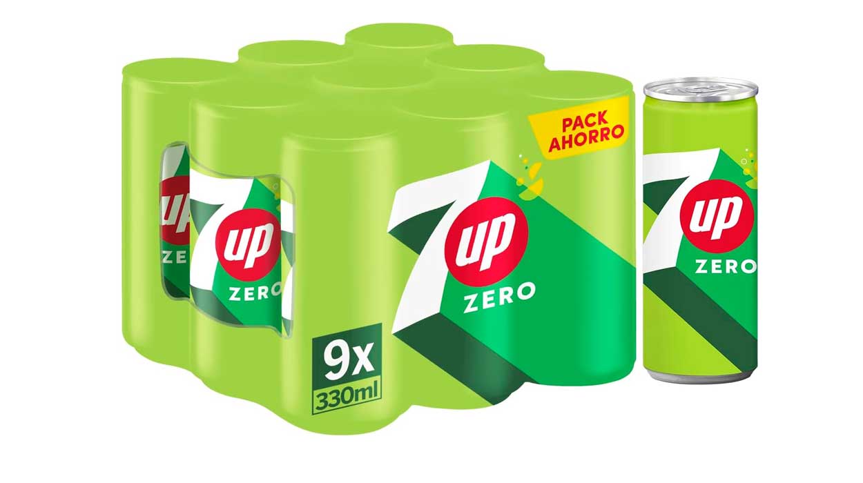 Chollo 9 latas de 7 UP Zero por sólo 3,47€ (30% de descuento)