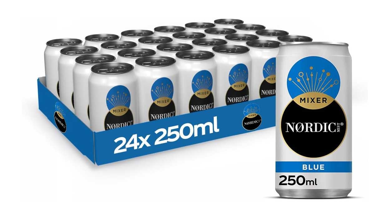 Chollo Pack x24 latas Tónica Nordic Mist Mixer Blue de 250 ml por sólo 12,48€ (21% de descuento)