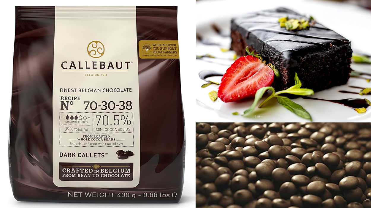 Chollo Bolsa de chocolate negro en gotas Callebaut 70% de 400 g por sólo 6,96€ (-55%)