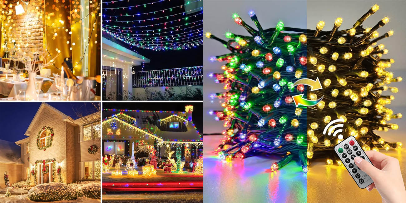 Ilumina la Navidad con esta espectacular guirnalda de luces LED de 40 metros, ¡ahora con un 50% de descuento!