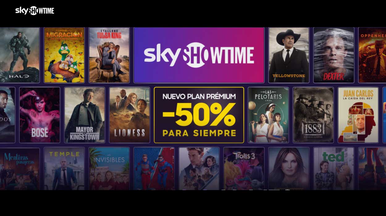 Plan Premium Skyshowtime al 50% PARA SIEMPRE