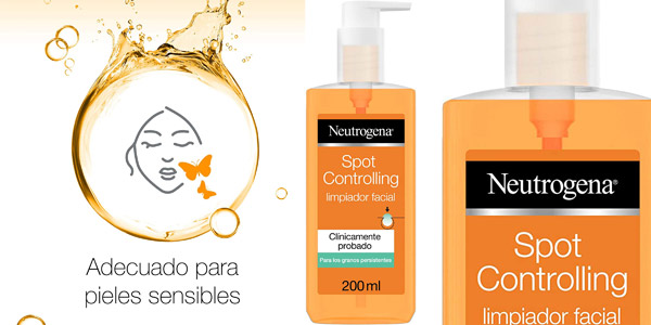 Chollo Gel limpiador facial Neutrogena Spot Controlling para acné por sólo 9,99€ (39% de descuento)