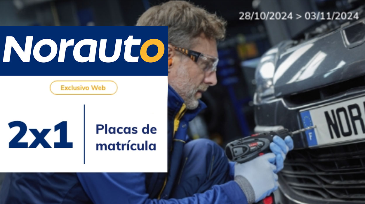 2×1 en placas de matrícula en Norauto